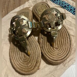 Tory Burch Gold Millar Espadrille Sandal